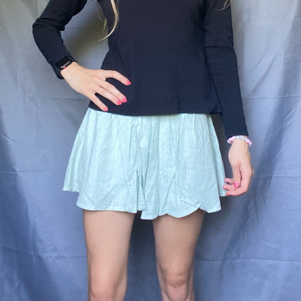 New Altar’d State XS Light Blue Mint Flowy Lined Shorts